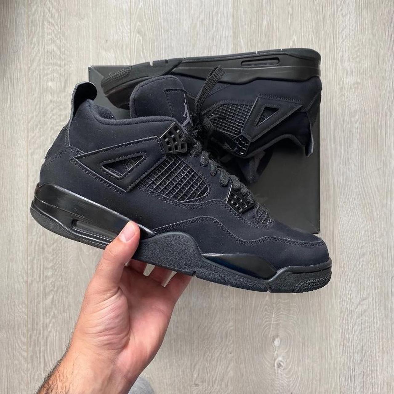 Black Cat Jordan 4 Size 9 Uk Item is a bit used not... - Depop