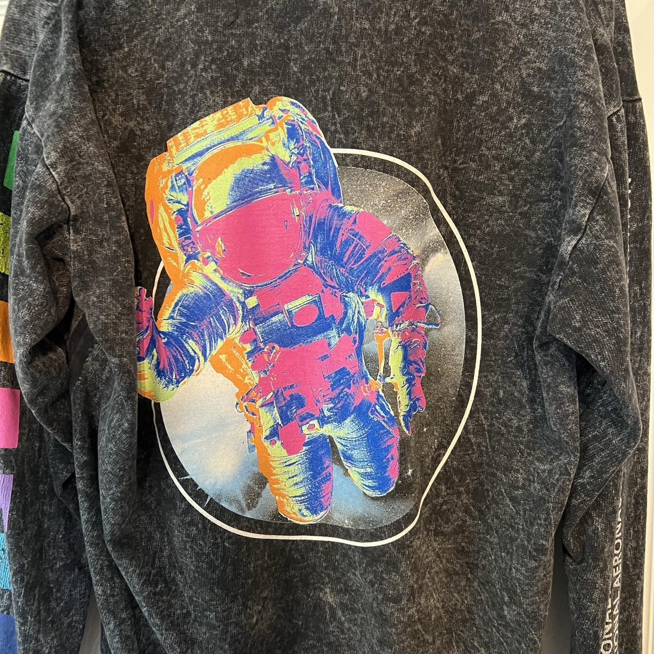 Pink and outlet blue nasa sweatshirt