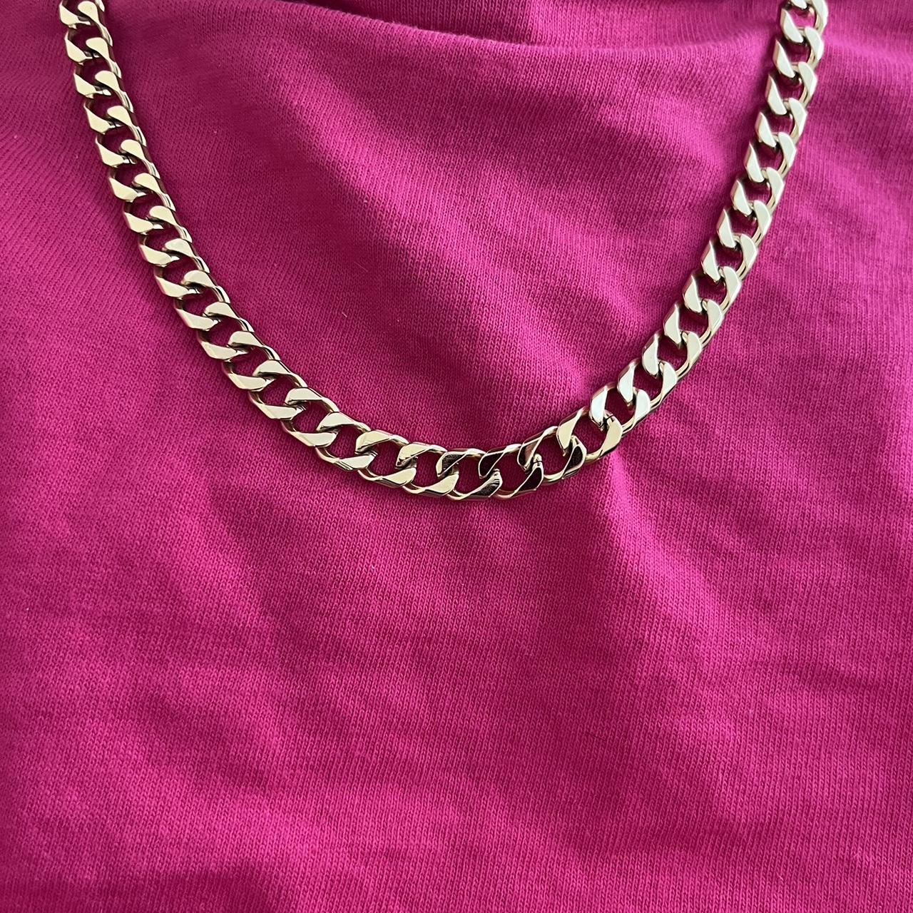 unisex thick gold chain never worn + does not tarnish Depop