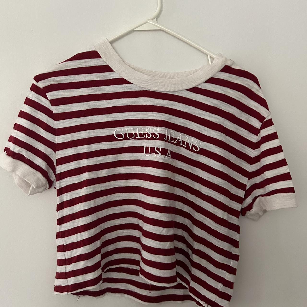 Guess striped top outlet womens