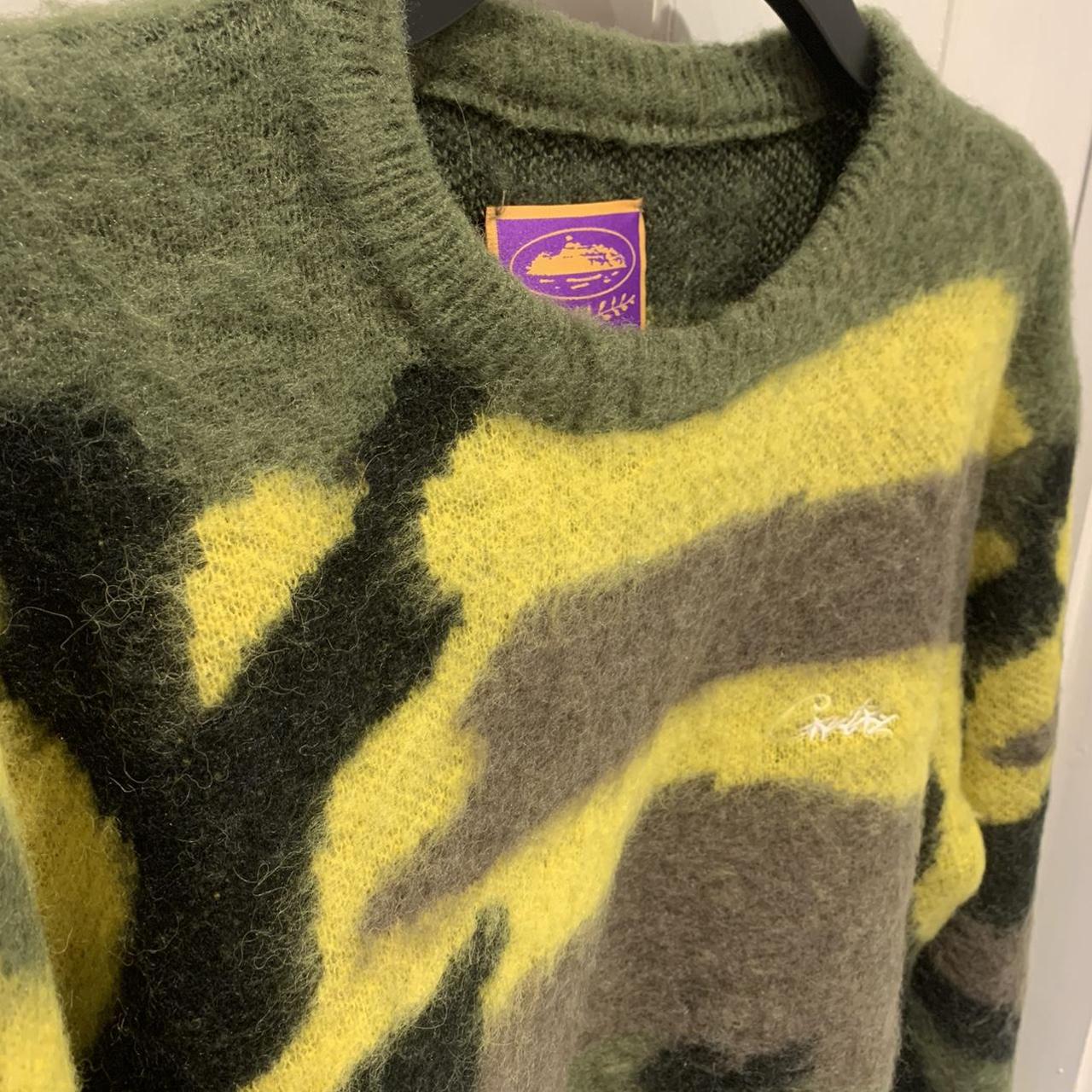 Corteiz mohair knit sweatshirt Men’s large - Depop