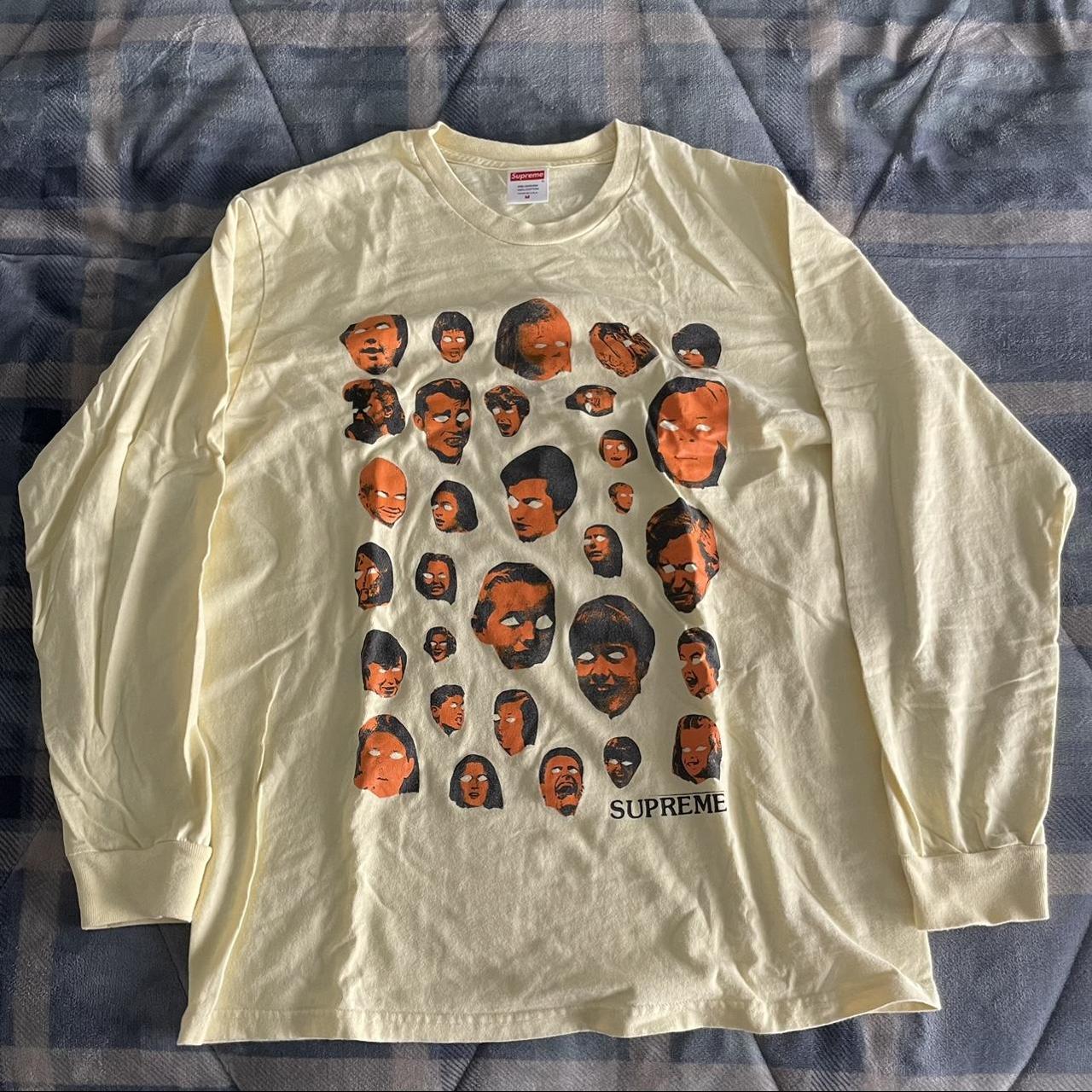 Supreme faces shop tee orange