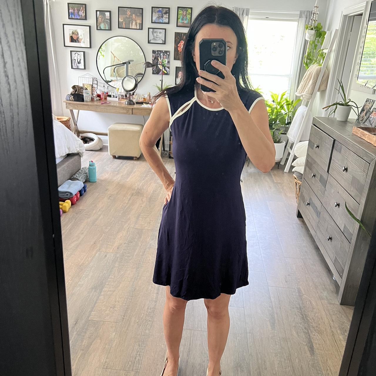 Calvin klein navy blue dress best sale