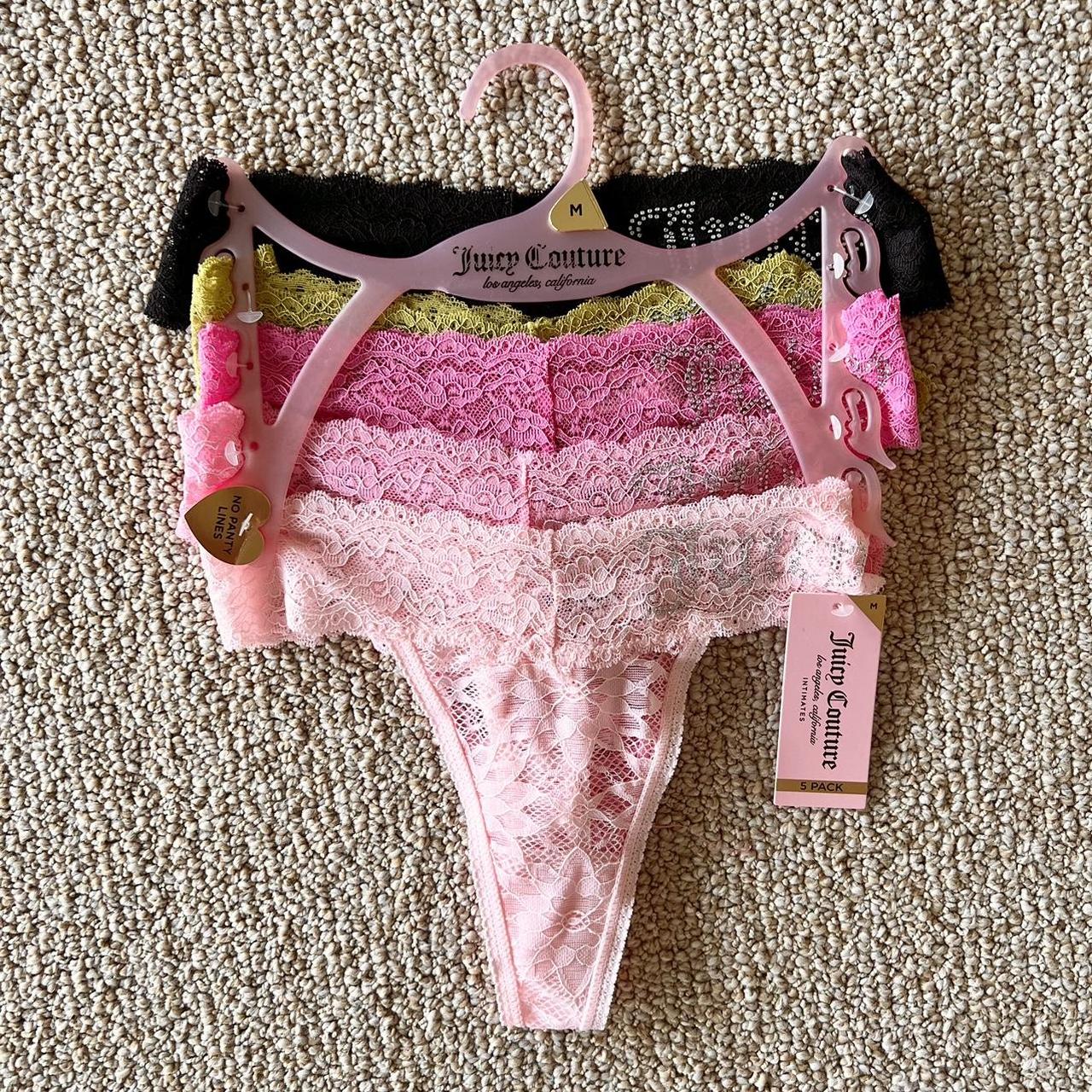 Juicy Couture 5 Pack Panties Underwear Size Medium