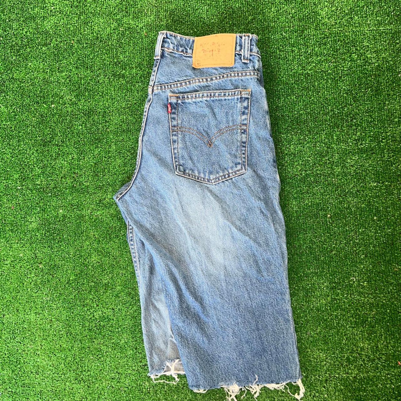 Levi 517 jean shorts jorts cut off, size 31W Vintage... - Depop