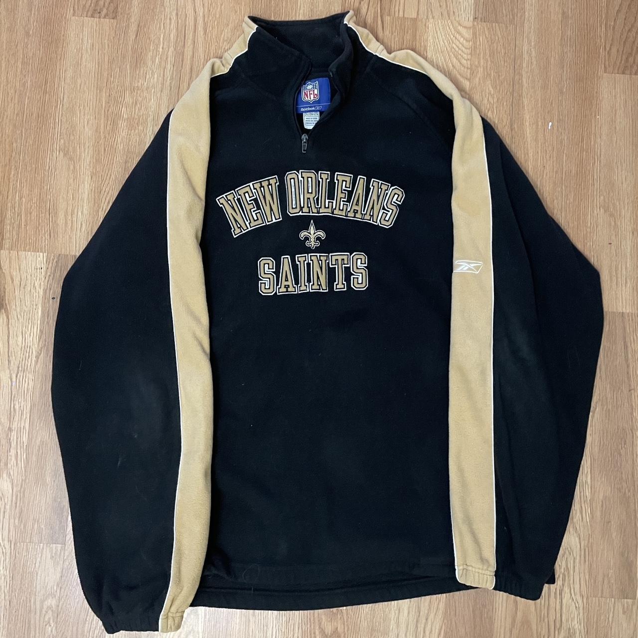 Reebok NFL New Orleans Saints Zip Up Pull over Crew... - Depop