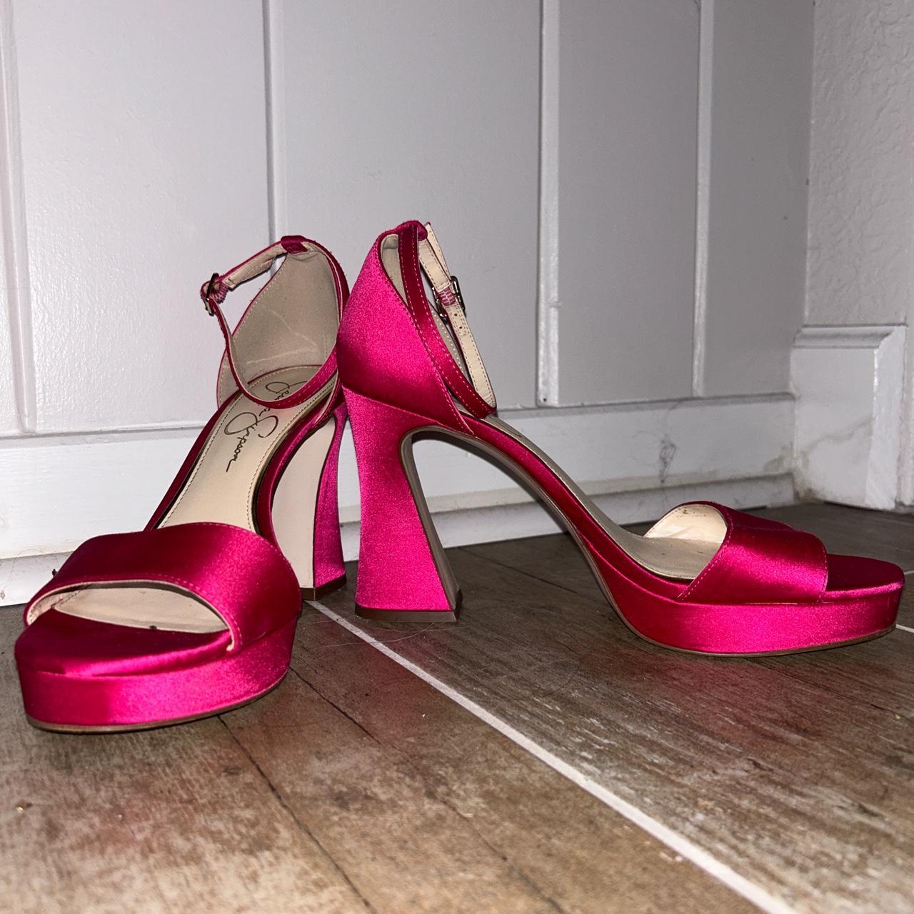 Jessica simpson hot pink heels best sale