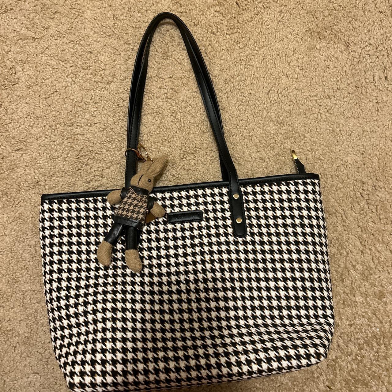 Guess Gingham Black and White Checkered Hand Bag Purse | eBay