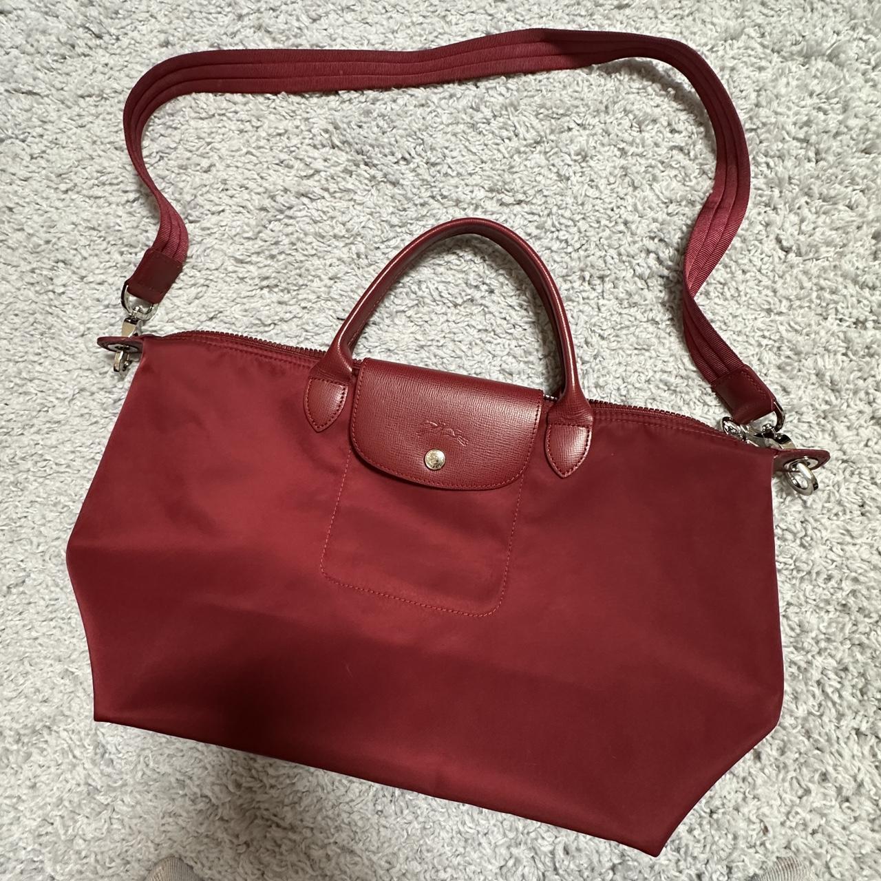 Vintage leather Longchamp bucket bag. Fits so much - Depop