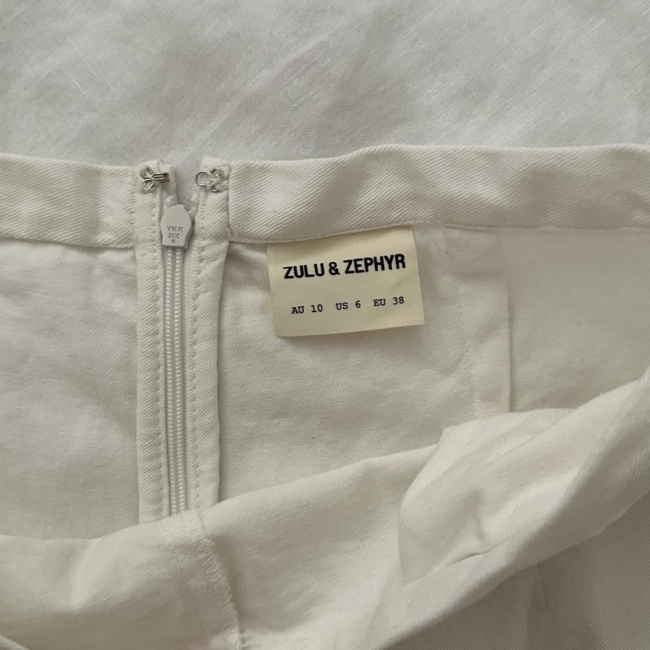 zulu and zephyr white linen pants - bought at a... - Depop