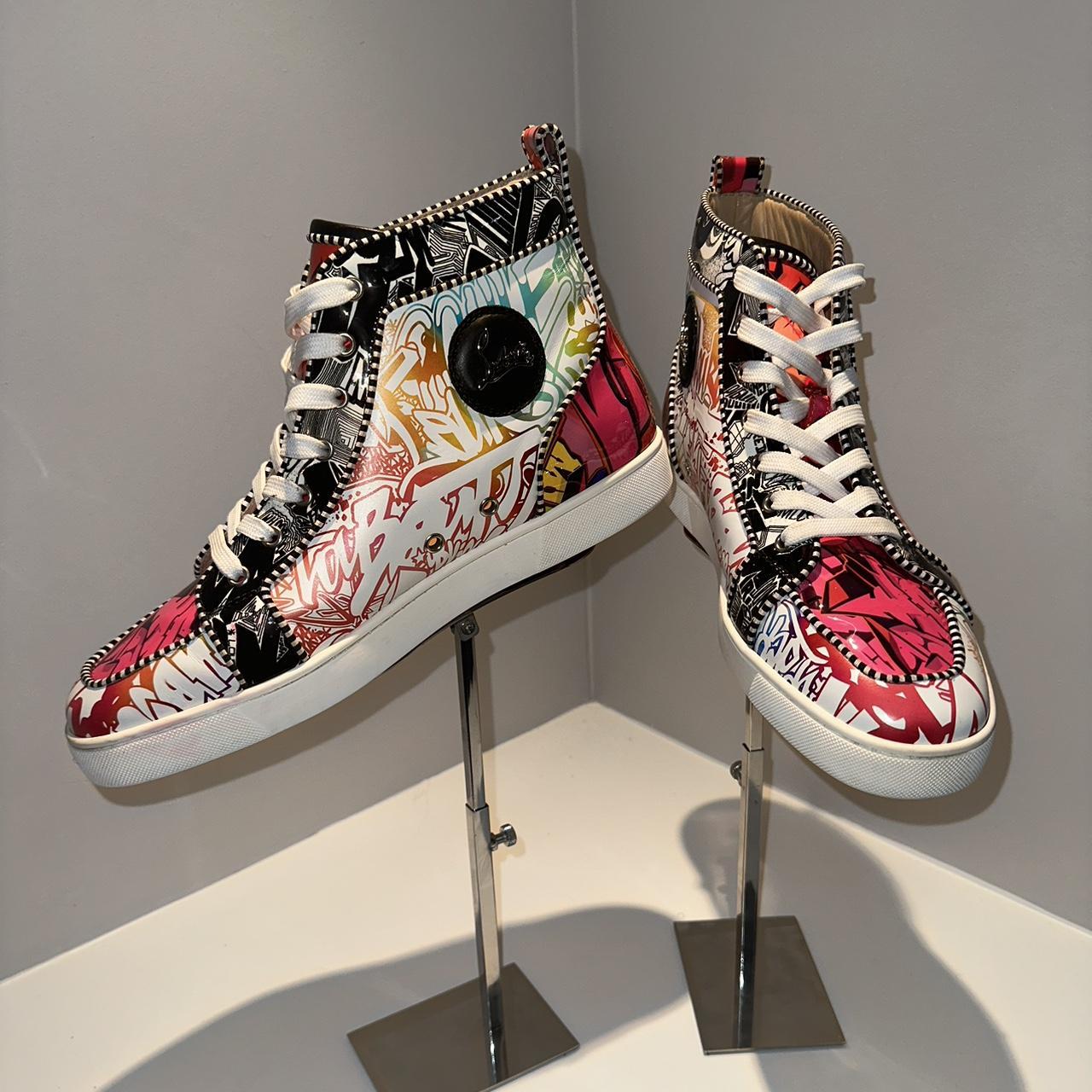 Authentic Christian Louboutin high top graffiti. Depop