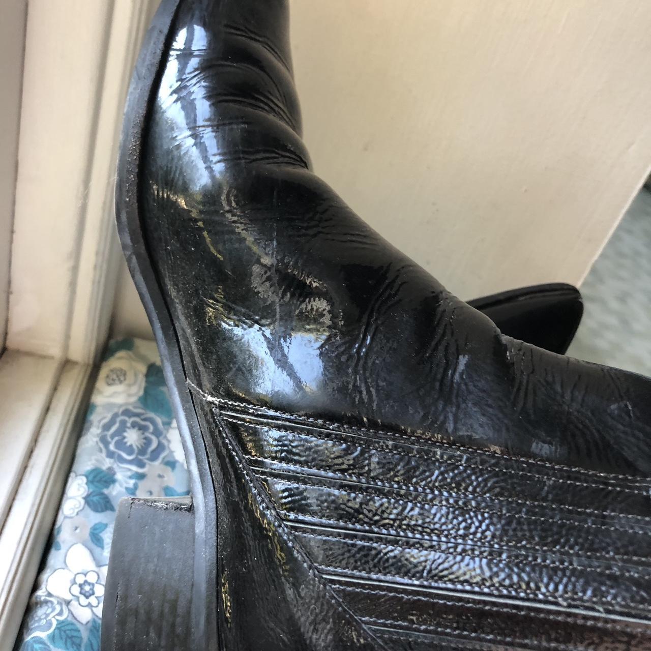 marc fisher patent leather boots