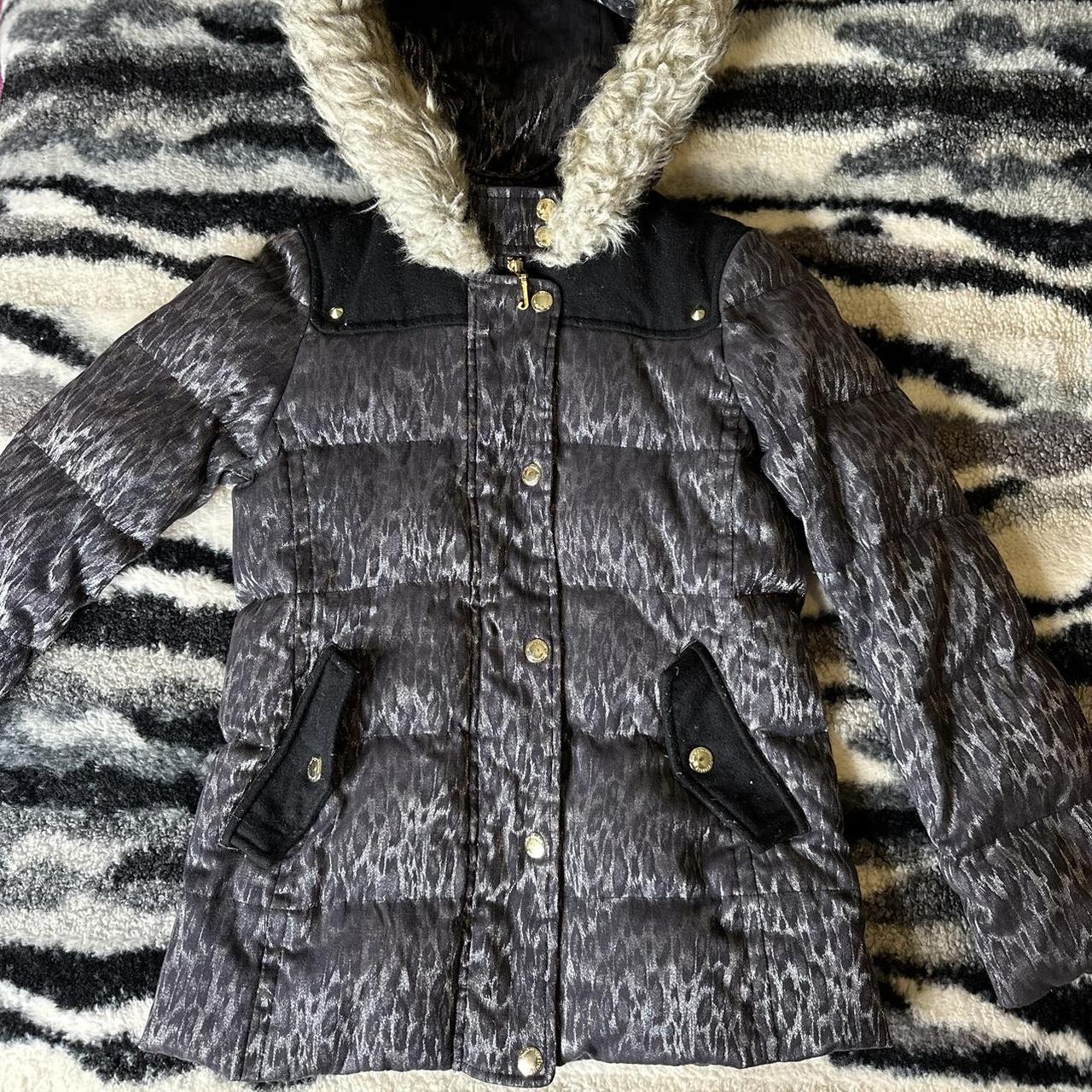 Juicy Couture VINTAGE Puffer Jacket Grey and. Depop