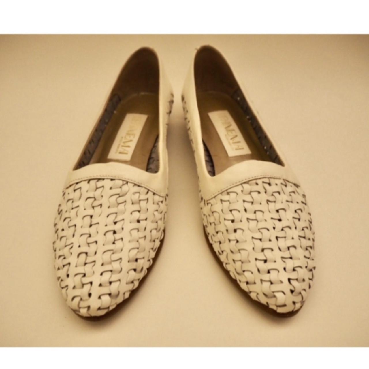 Vintage Ipanema woven white loafers. They're bright... - Depop