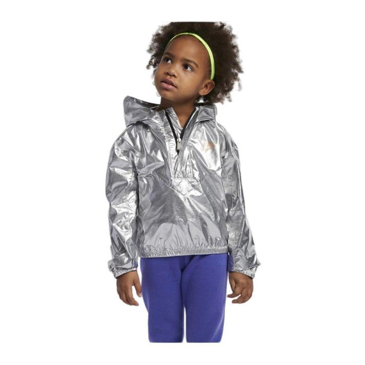 Metallic silver nike jacket best sale