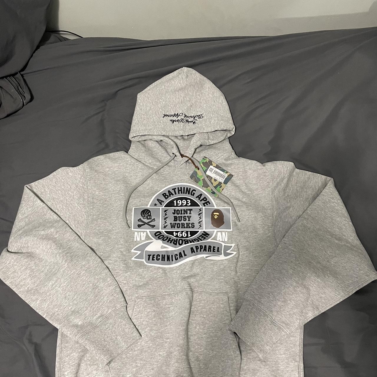 BAPE Super Busy Works Pullover Hoodie Gray