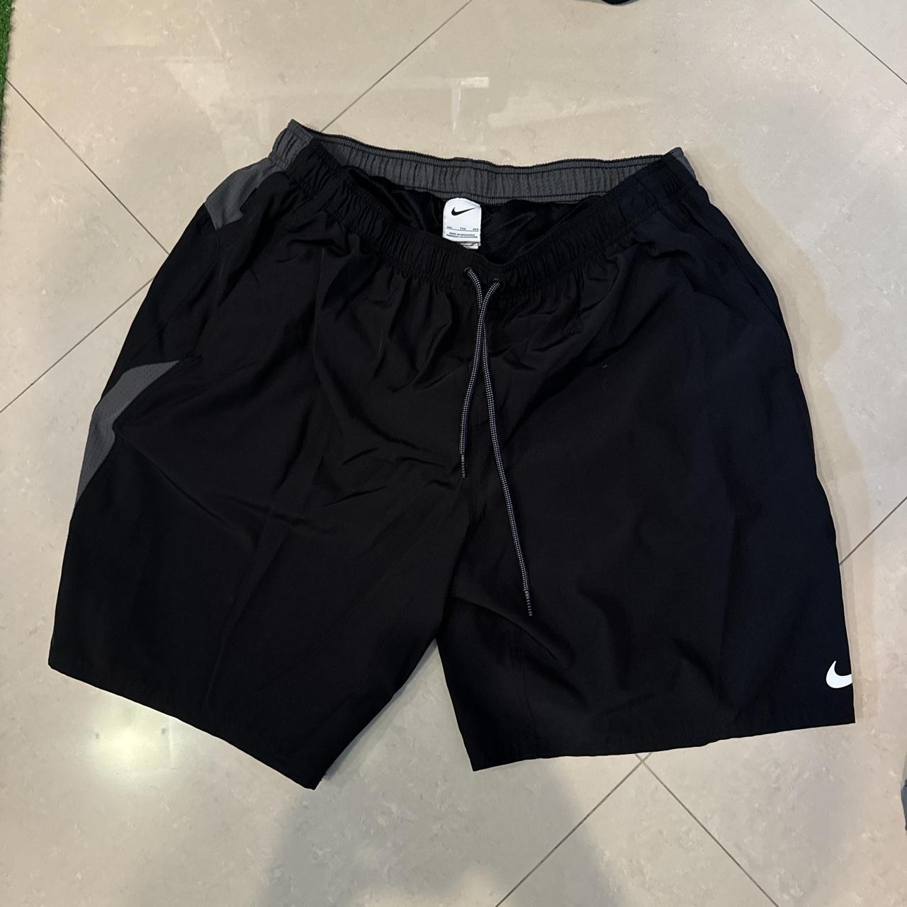 Black And Grey Nike Shorts Size 2XL XXL Linered... - Depop