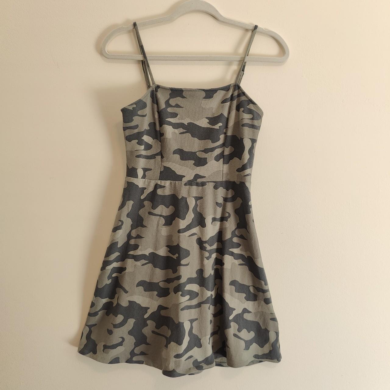 Camo Cotton Mini Dress Express Size Small