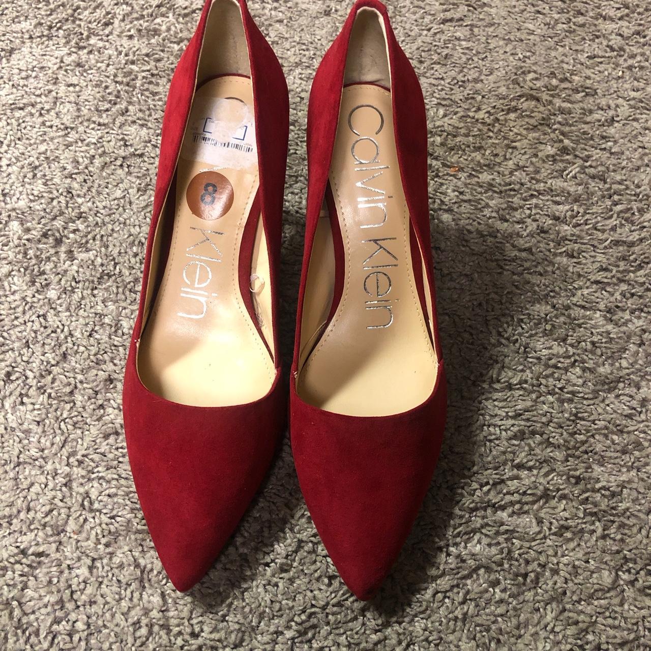 Red calvin 2024 klein heels