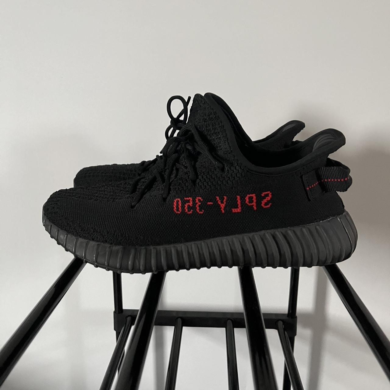 Adidas Yeezy boost 350 v2 black and red Doesn’t... - Depop