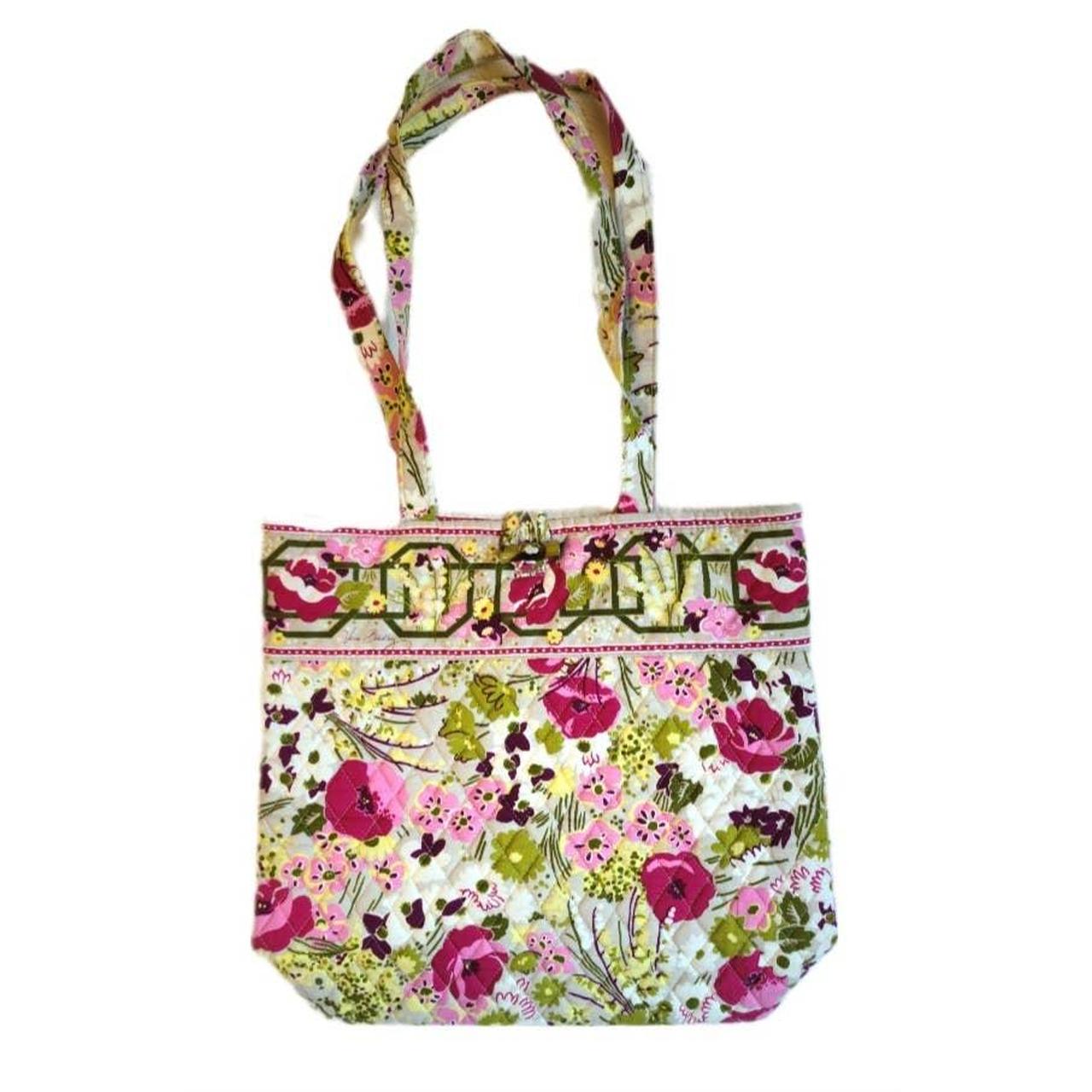 Vera Bradley Make Me Blush Handbag Purse Pink Green Floral Spring