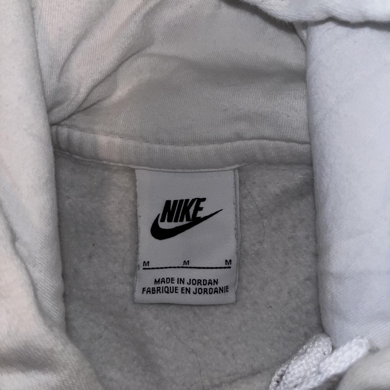 Medium white nike hoodie - Depop