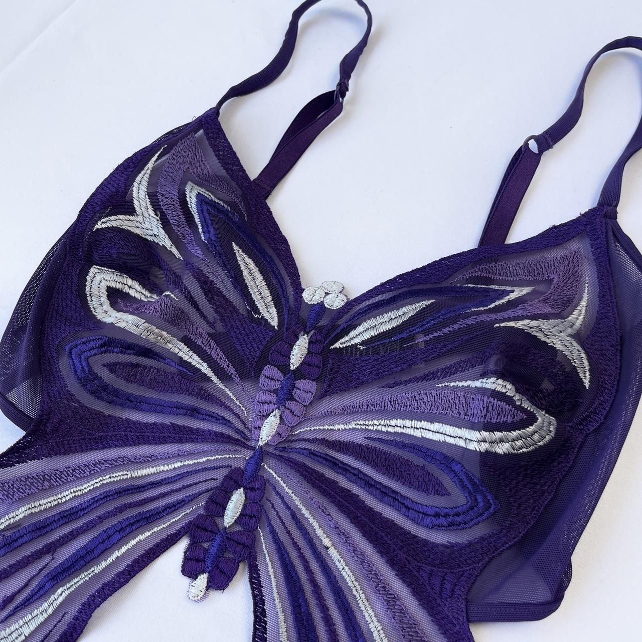 Stunning Violet Butterfly La Perla Bodysuit 🦋 A... - Depop