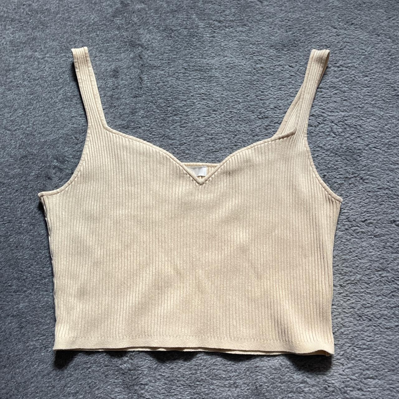 h&m - cropped tank sweater size - XL very stretchy... - Depop