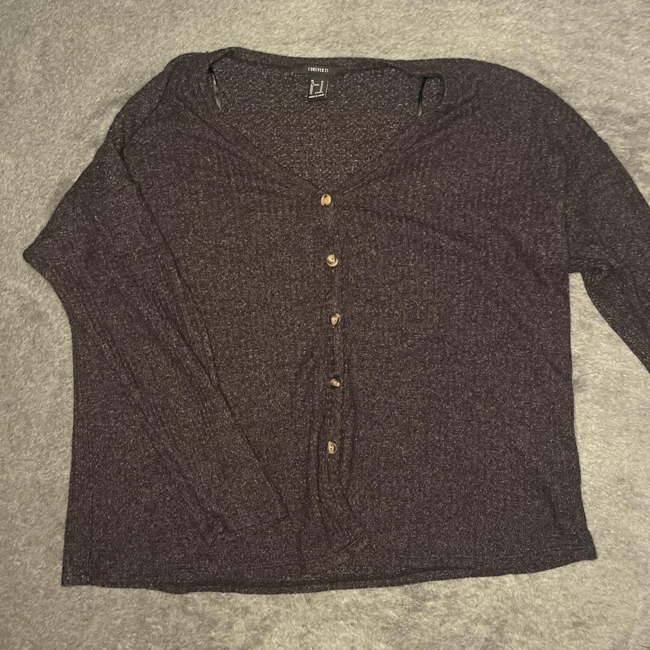 forever 21 - dark grey sweater size - M worn a few... - Depop