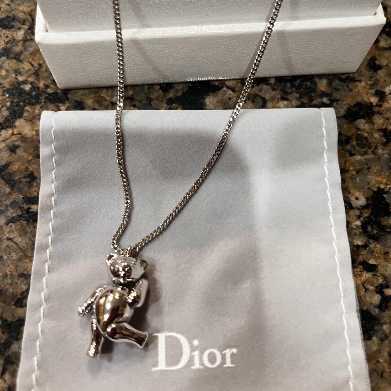 Dior teddy cheap bear necklace