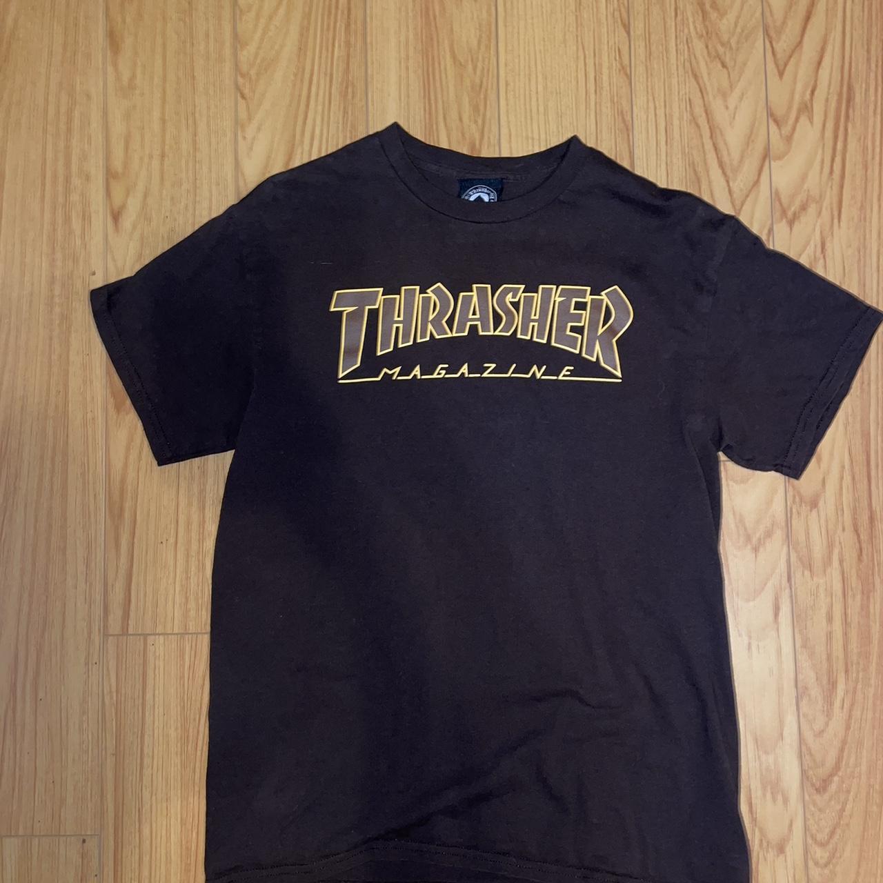 Brown hotsell thrasher shirt