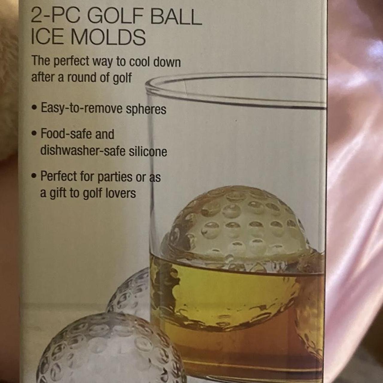 Brookstone 2 Piece Golf Ball Ice Mold NEW In Depop