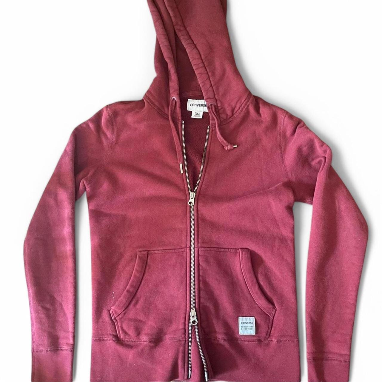 Converse Burgundy Hoodie Converse Women's Hoodie Red/Burgundy XS