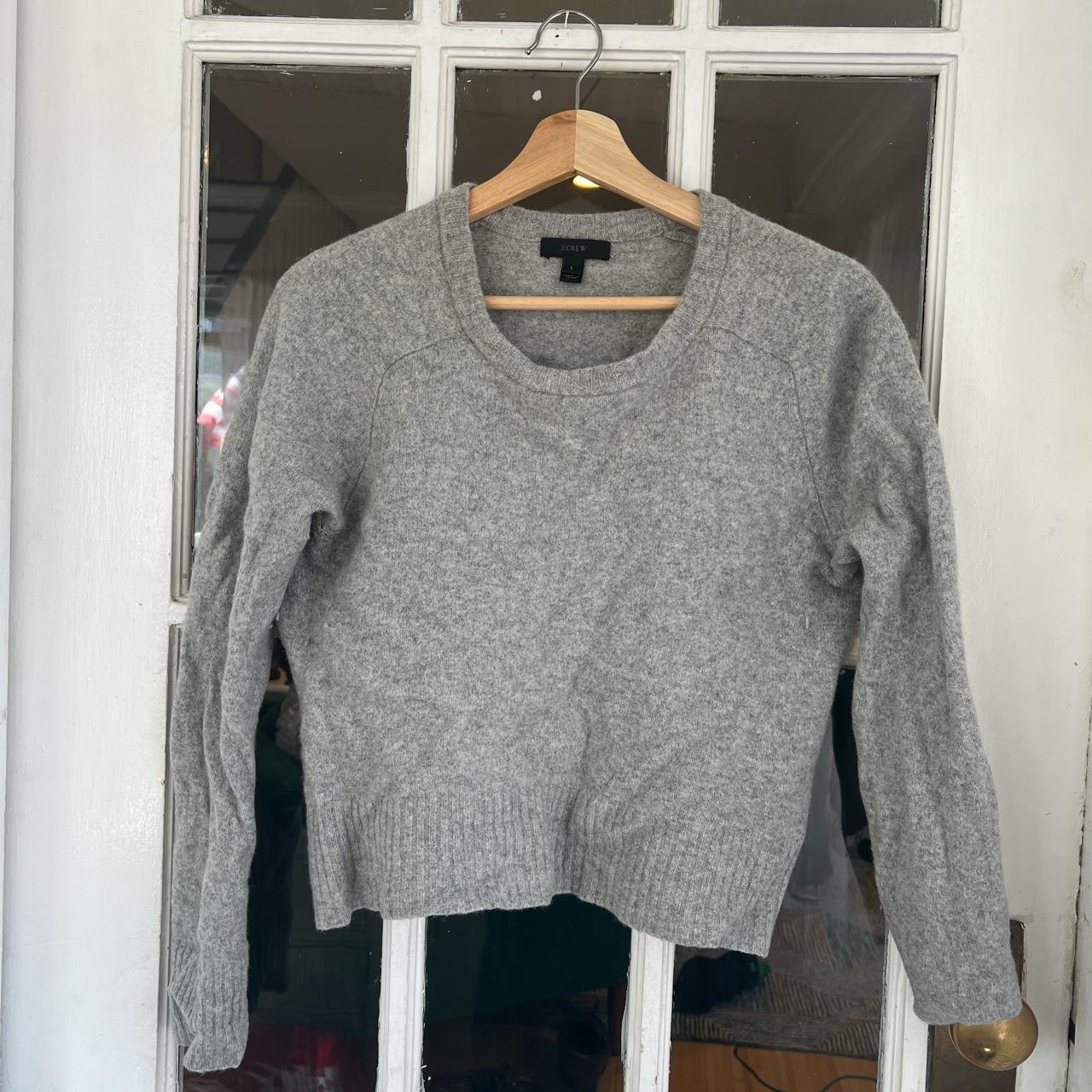 J.Crew 100% wool felted sweater listed as a large... - Depop