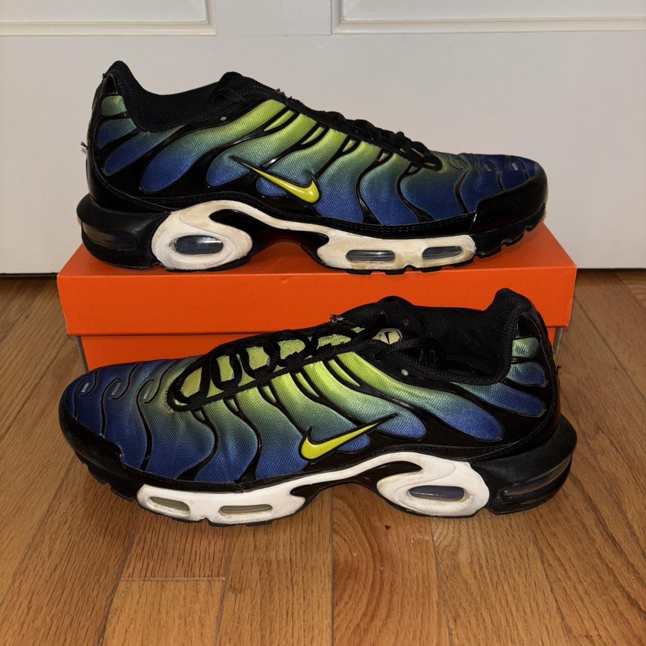 Super Rare Nike Air Max Plus Tn Cyber Green Blue - Depop