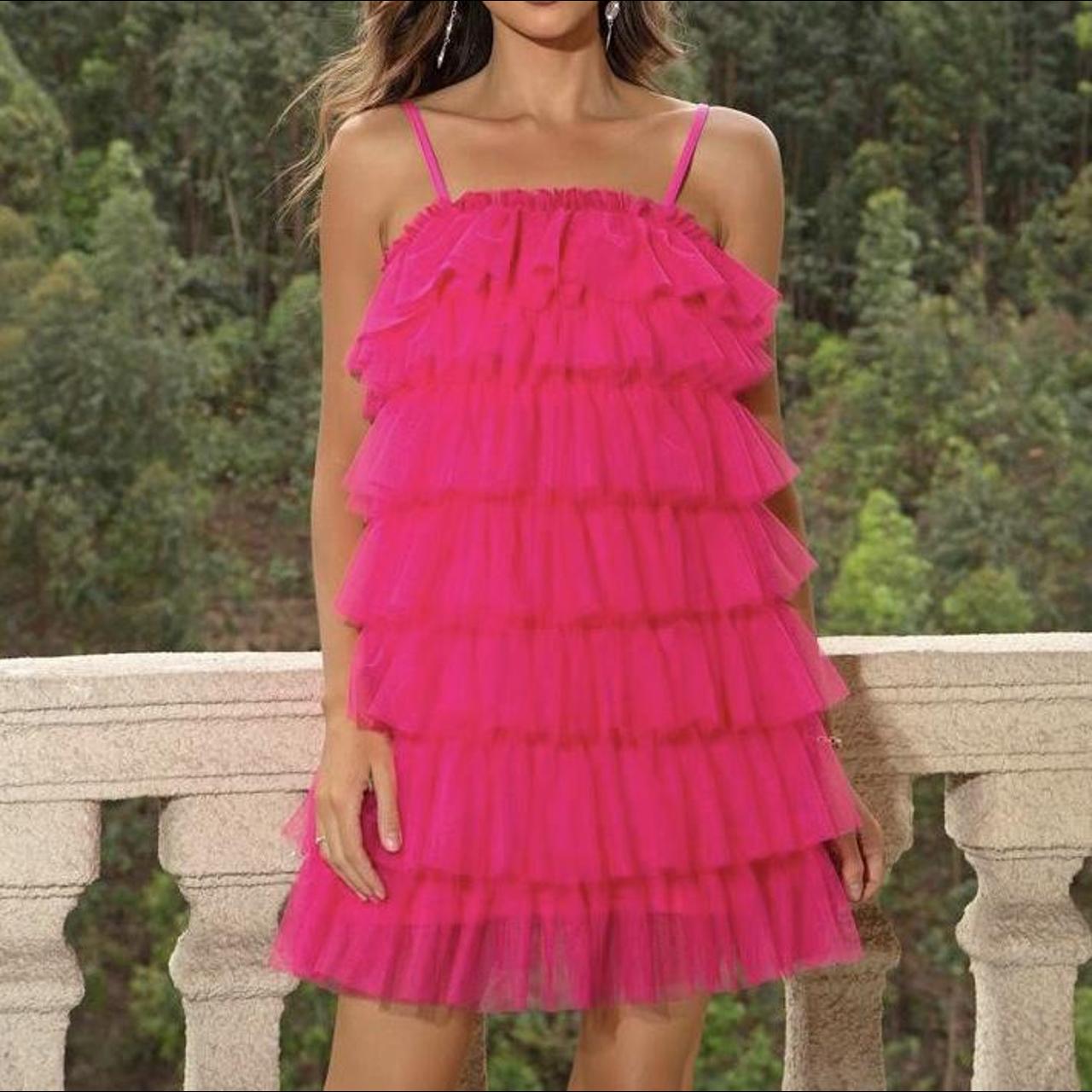 Hot pink best sale designer dress