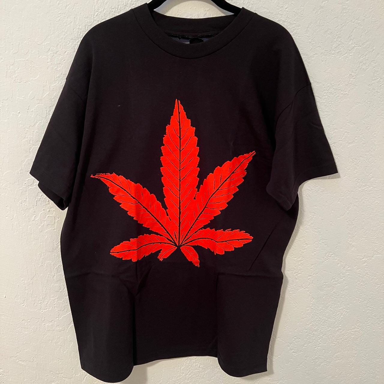 Vlone Marijuana Black Tee - Depop