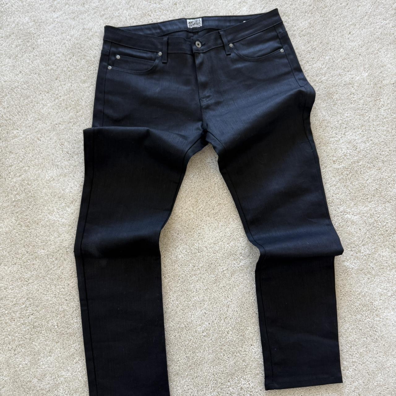 naked & famous slim fit skinny bootcut waxed raw... Depop