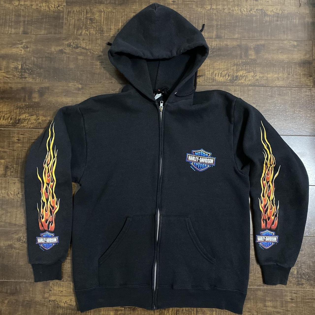 2000 Harley Davidson zip up BEAUTIFUL DETAILS... - Depop