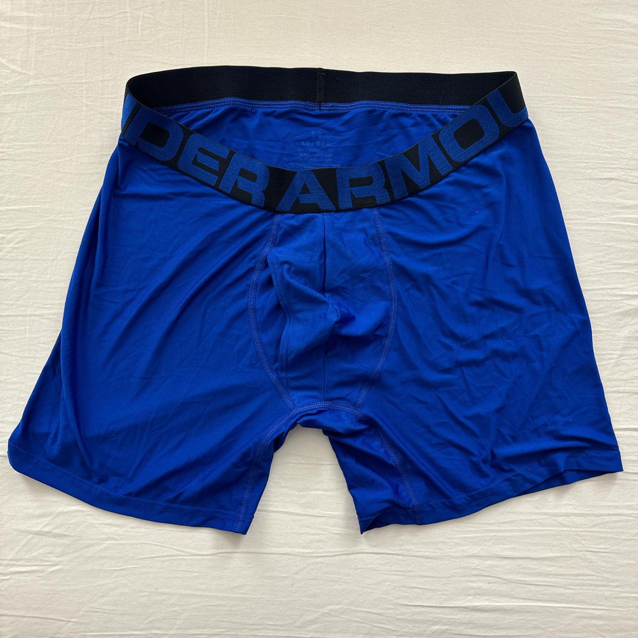 large blue boxer briefs UA tech boxer... - Depop