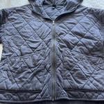 Wild Fable - Women's Quilted Medium Black Zip-Up - Depop