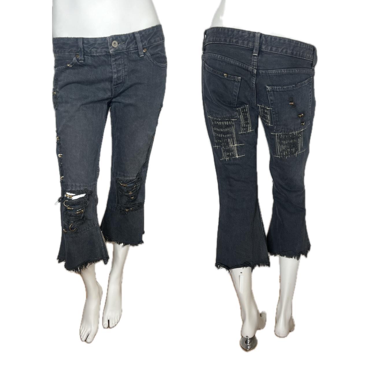 if six was nine “mud max” dark grey distressed denim | Depop