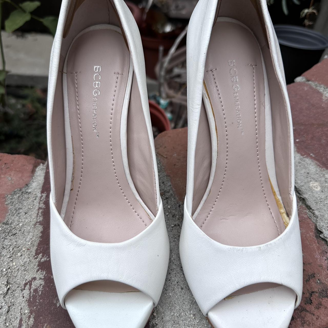 Bcbg white sale heels