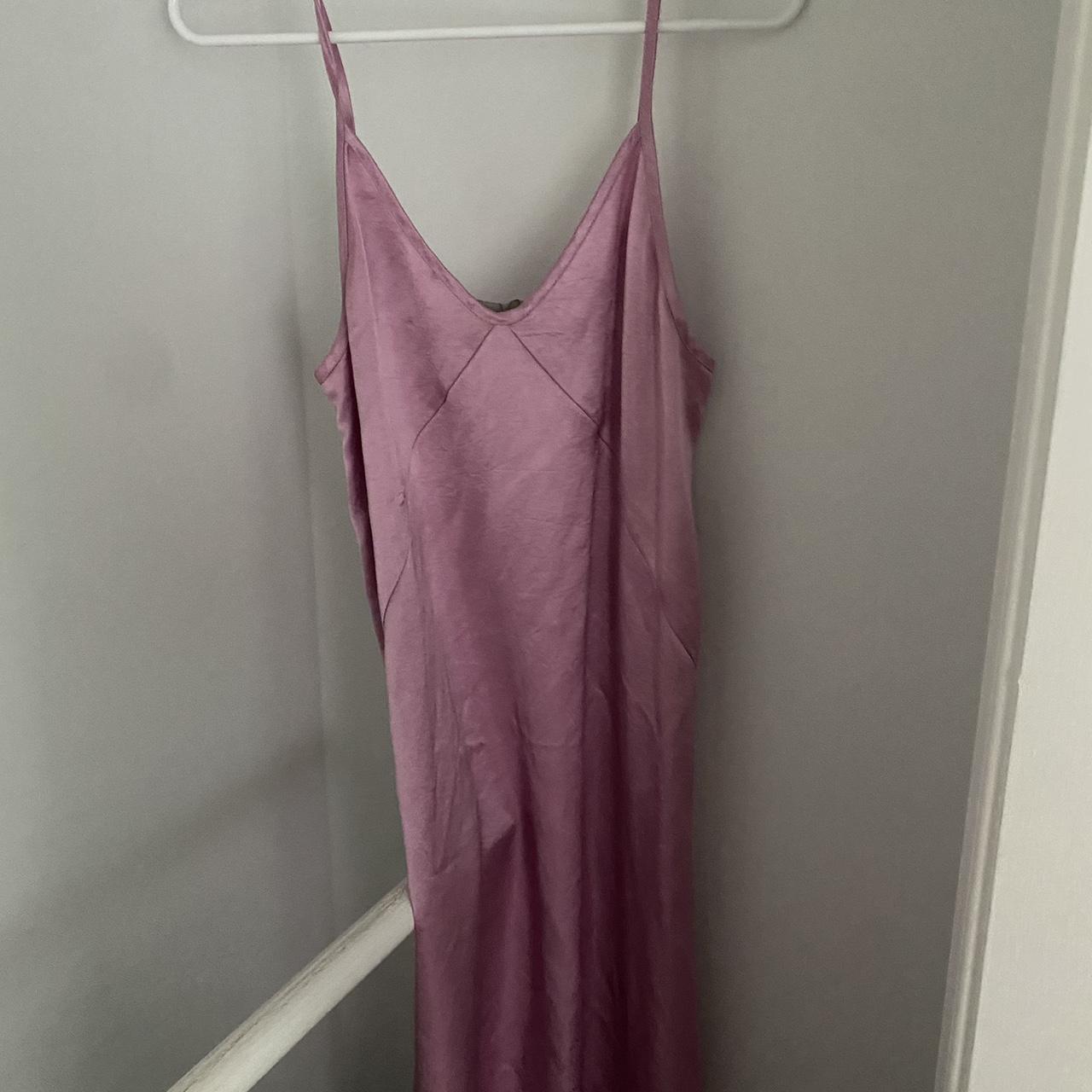 light pink silk dress Depop