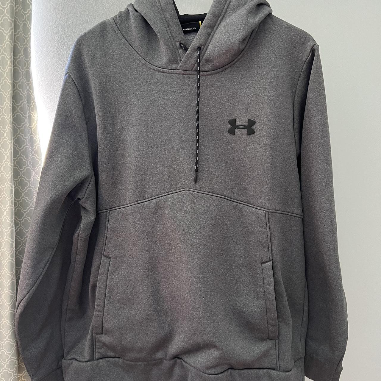 Under Armour Grey Hoodie Size L - Depop