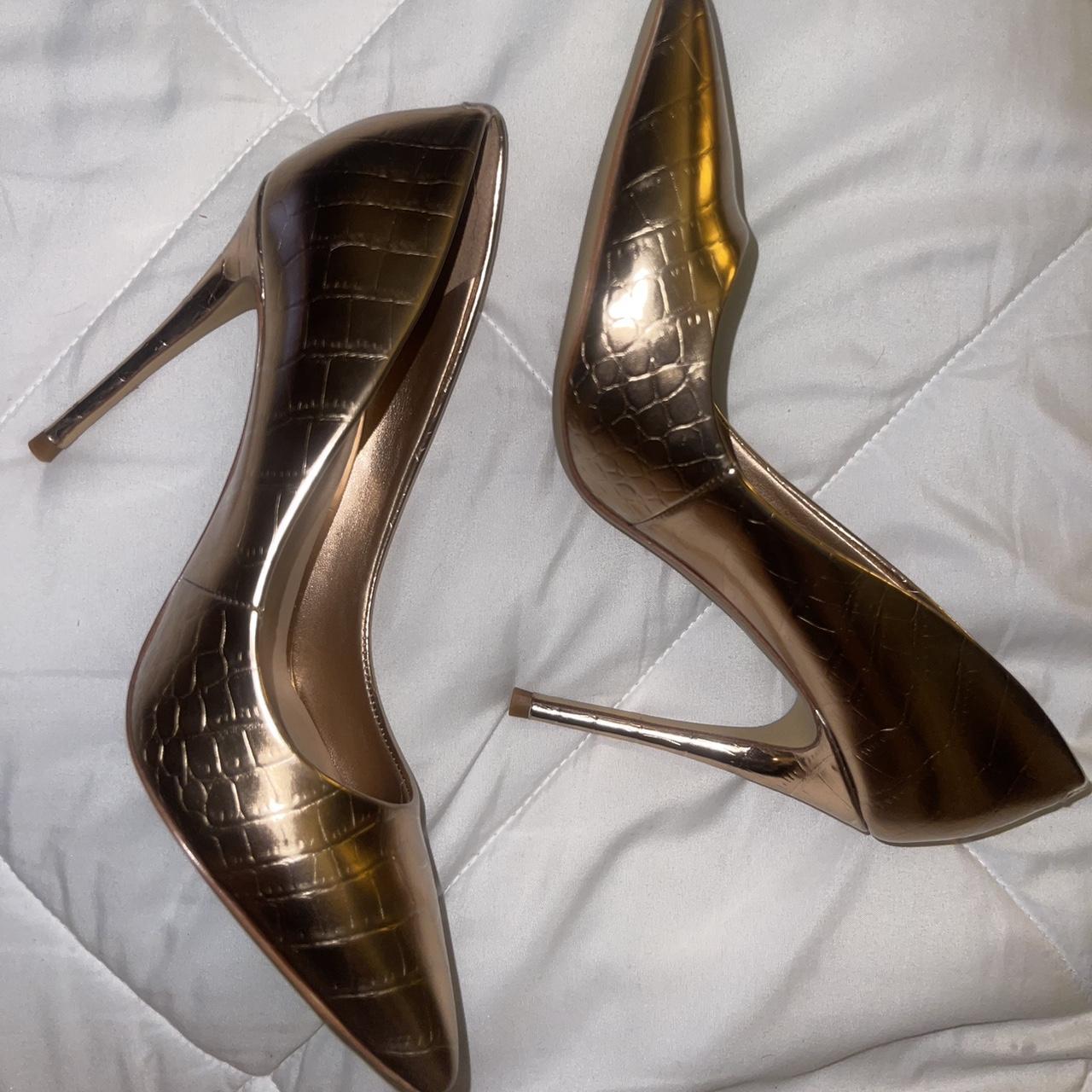 aldo rose gold sneakers