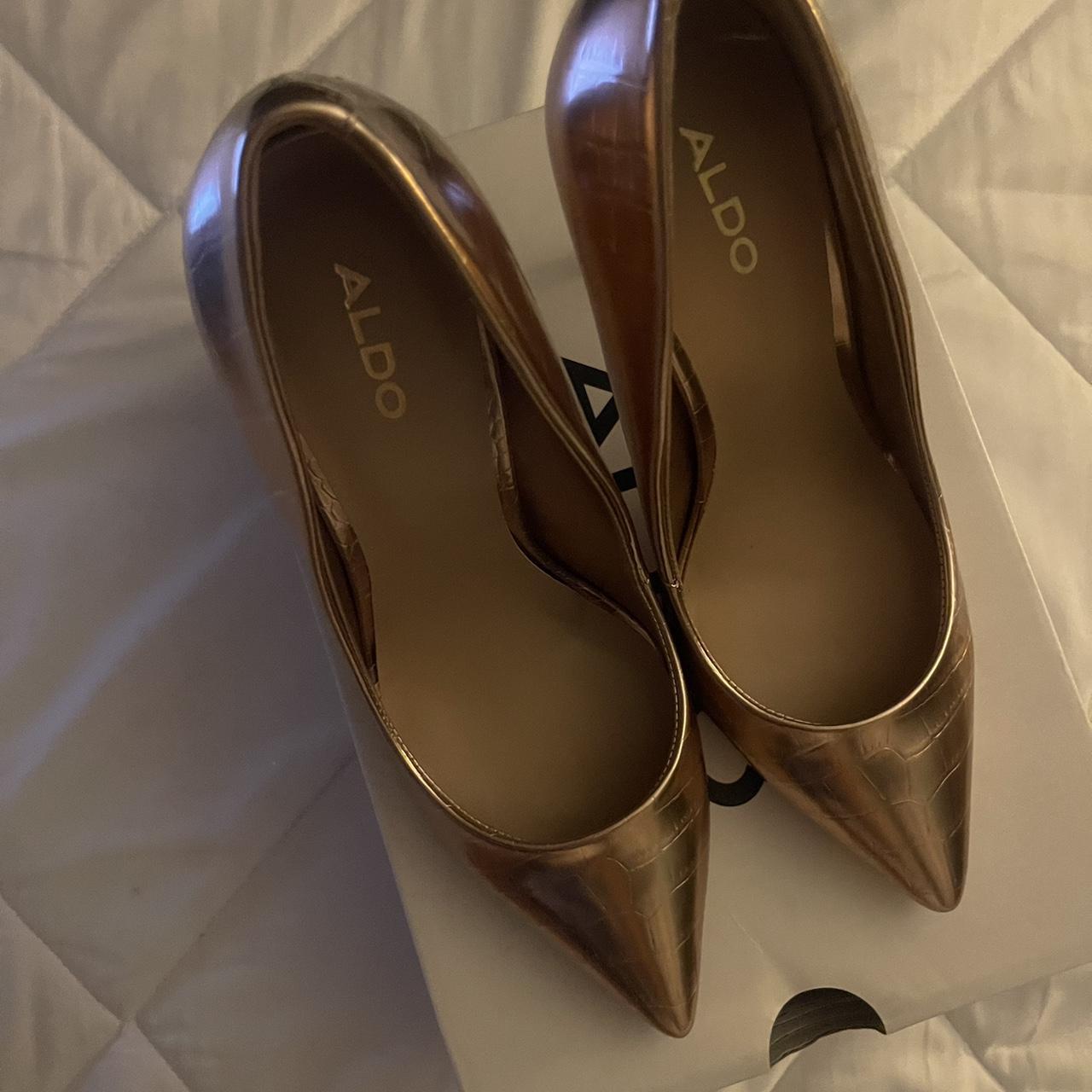 aldo rose gold sneakers