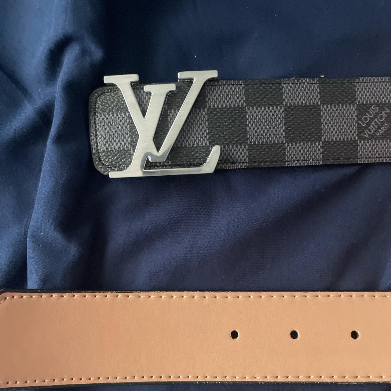 Checkered Louis Vuitton belt retail is $650-$775 - Depop