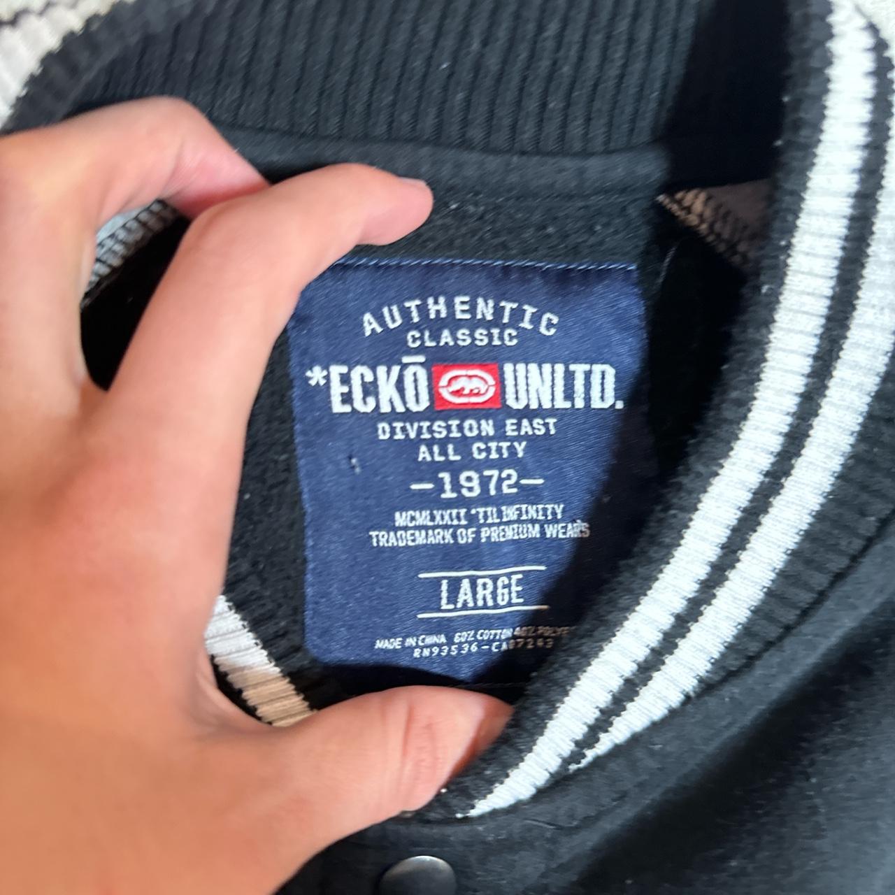 Vintage Ecko unlimited varsity jacket Size large... Depop
