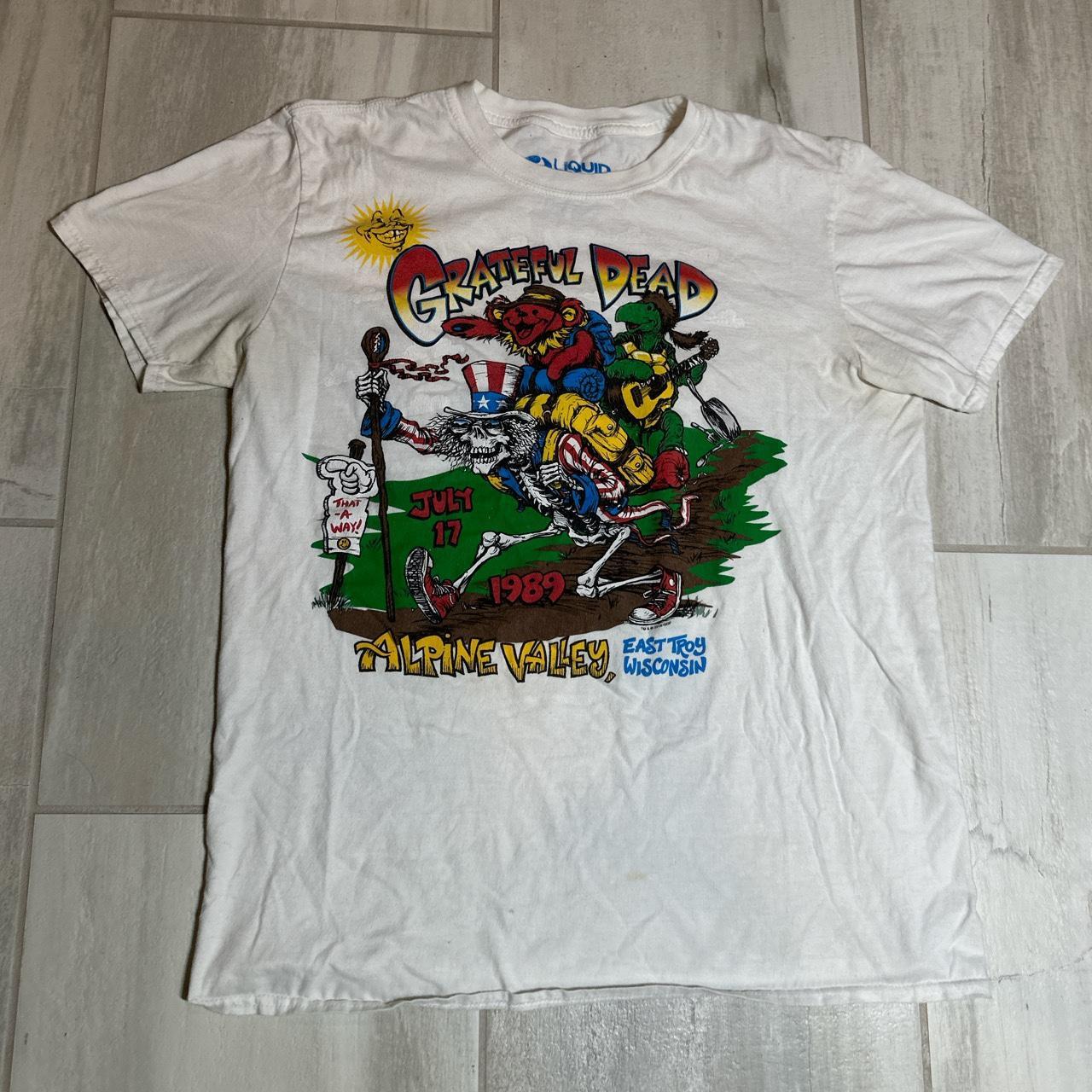 Vintage Grateful Dead Liquid Blue shirt Size large... - Depop